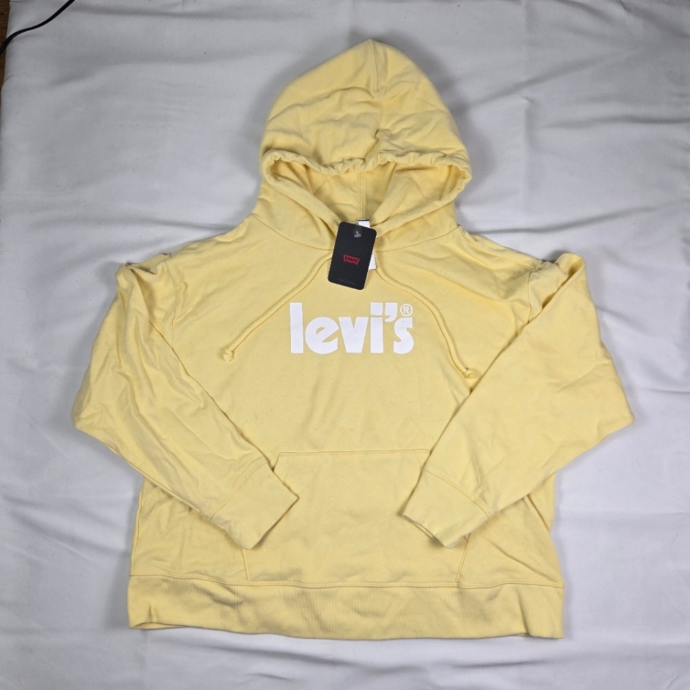 NWT Butter Yellow Levi's Hoodie Sweatshirt Size 1X